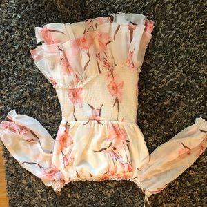 Floral off the shoulder dress